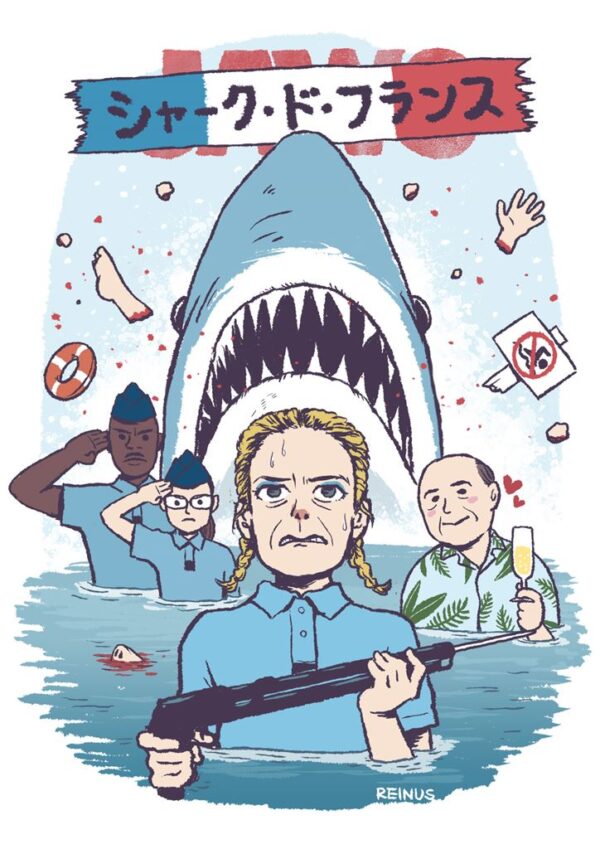 映画『シャーク・ド・フランス』応援イラスト
